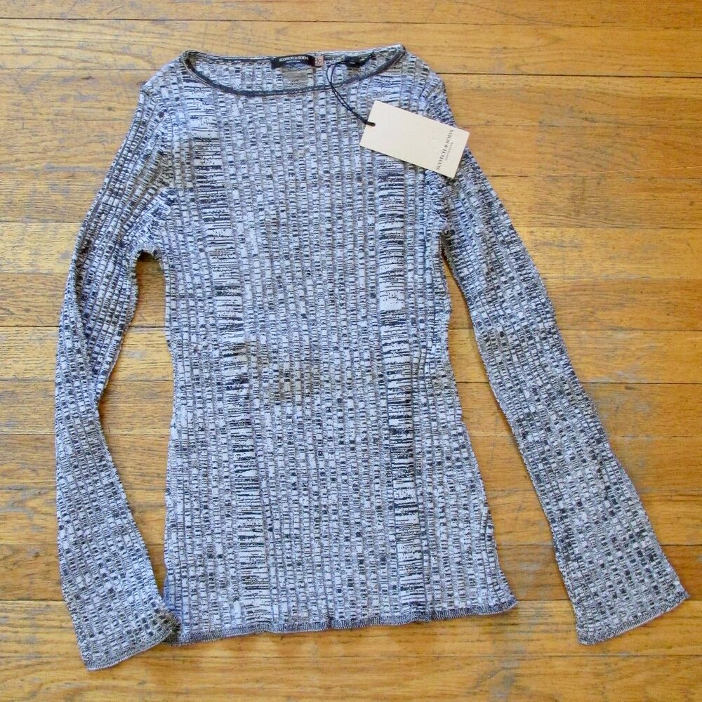 NWT- Scotch & Soda  Ribbed  Knit L/S Top
